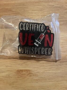Certified Vein Whisperer ID Retractable Badge Holder - Black & Red